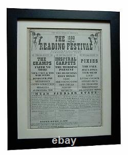 Reading Festival+original 1990+rock+poster+ad+framed+express Global Ship+tickets
