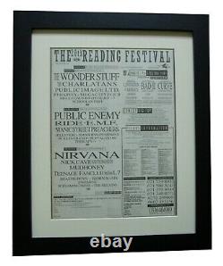 Reading Festival+original 1992+rock+poster+ad+framed+express Global Ship+tickets