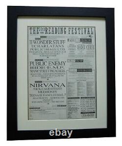 Reading Festival+original 1992+rock+poster+ad+framed+fast World Ship+tickets