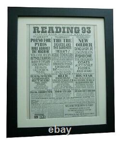 Reading Festival+original 1993+rock+poster+ad+framed+express Global Ship+tickets