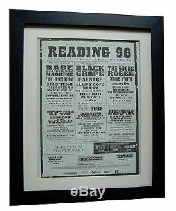 Reading Festival+original 1996+rock+poster+ad+framed+express Global Ship+tickets