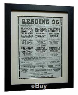 Reading Festival+original 1996+rock+poster+ad+framed+fast Global Ship+tickets