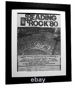 Reading Festival+rock+1980+poster+ad+framed+original+express Global Ship+tickets