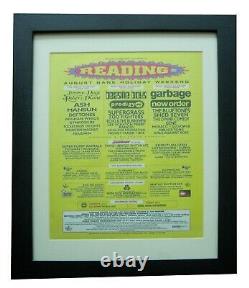 Reading Festival+rock+original 1998+poster+ad+framed+express+global Ship+tickets