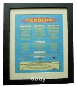 Reading Festival+rock+original 1998+poster+ad+framed+express+global+ship+tickets