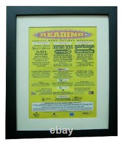 Reading Festival+rock+original 1998+poster+ad+framed+express+global+ship+tickets