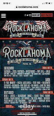 Rocklahoma Music Festival 3 Day Pass VIP Roadie Packages. 3 Tickets