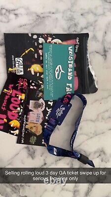 Rolling Loud Miami 2023 GA Tickets 3-day Pass MSG FOR QUESTIONS