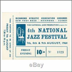 Rolling Stones 1964 4th National Jazz Festival Ticket (UK)