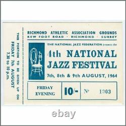Rolling Stones 4th National Jazz Festival 1964 Concert Complete Ticket (UK)