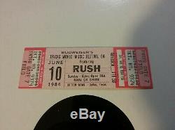 Rush 1984 Texxas Music Festival Ticket Unused Nmint Rare Clean Htf Vtg