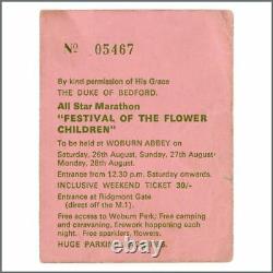 Small Faces Kinks 1967 Festival Of The Flower Children Woburn Abbey Ticket (UK)