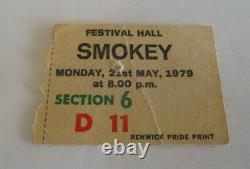 Smokey/Smokie Concert Ticket Festival Hall, Melbourne Alice, Needles 1979