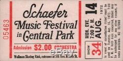 T. Rex 1972 The Slider Tour Schaefer Music Festival Unused Concert Ticket / Ex