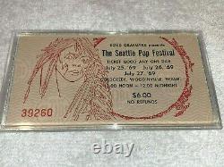 THE DOORS LED ZEPPELIN 1969 SEATTLE POP FESTIVAL UNUSED CONCERT TICKET Guess Who