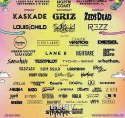 TWO North Coast Music Festival 2021 3-Day VIP Ticket. September 3-5 2021