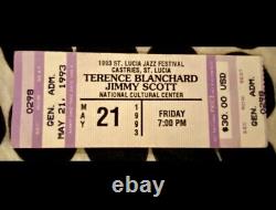 Terence Blanchard & Jimmy Scott 1993 St. Lucia Jazz Festival Ticket-may 21