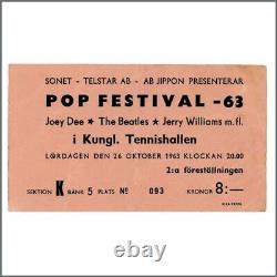 The Beatles 1963 Pop Festival Stockholm Ticket (Sweden)