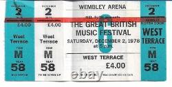 The Great British Music Festival (The Jam) Rare 2x unused 1978 Wembley tickets