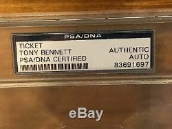 Tony Bennett autographed 2008 Ravinia Festival ticket PSA DNA Certified