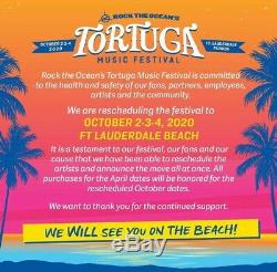 Tortuga Music Festival (Ft. Lauderdale, FL) 3 day gen admission ticket oct 2,3,4