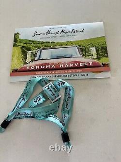 Two 2-day VIP wristbands For Sonoma Harvest Music Festival