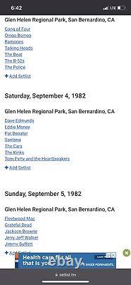 US FESTIVAL 1982 CONCERT TICKET STUB Unused +1 Tom petty Grateful Dead Fleetwood