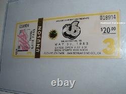 US FESTIVAL 1983 Unused Ticket U2 DAVID BOWIE Pretenders BERLIN Missing Persons
