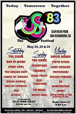 US Festival 1983 Unused Ticket Day 1 THE CLASH LAST SHOW + OINGO BOINGO MINT