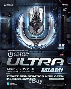 Ultra Music Festival 2020 GA Ticket 3-day pass (Early Bird)