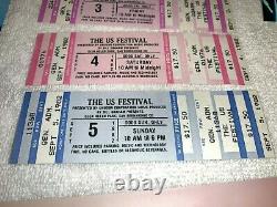 Us Festival 1982 Unused Ticket Set Tom Petty Ramones Grateful Dead Fleetwood Mac