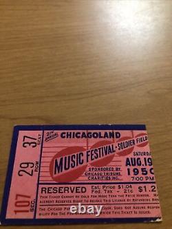Vintage Music Festival Ticket Stub August 19th 1950 Chicagoland #D