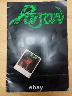 Vintage Poison ticket stubb festival hall Melbourne 1989 and poster book