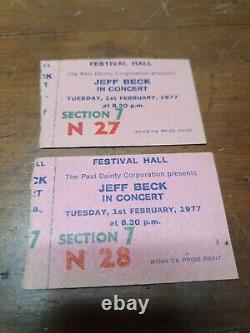 Vintage Ticket Stub jeff beck 1977 festival hall