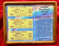 WOODSTOCK FESTIVAL 1969 Unused Concert Tickets, 3-1 day tickets Authentic