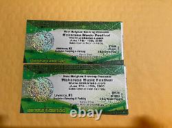 Wakarusa Music Festival June 17-19, 2005 ticket stubs. X Two