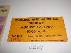 Woodstock 1969 Music Festival Ticket And Order Form Program Jimi Hendrix Joplin