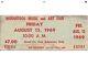 Woodstock Festival 1969 Original Unused $7.00 Ticket Friday August 15, 1969