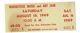 Woodstock Music Festival Concert Ticket Saturday 8/16/1969
