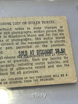 Woodstock Music Festival Tickets Black Print Saturday Sunday Discount Stamp Rare
