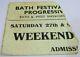 Zeppelin Floyd Jefferson Rare Bath Festival 27,28,29 June 1970 Admission Ticket