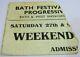 Zeppelin Floyd Jefferson Rare Bath Festival 27,28,29 June 1970 Admission Ticket