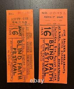 (psa 1.5 & 2 Promos) 1969 Blind Faith Festival Full Tickets Warren Showgrounds